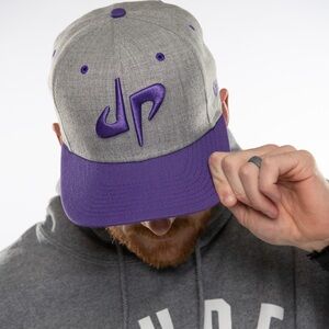 DUDE PERFECT New Era 9FIFTY DP Logo Hat YouTube Merch S/M Snapback 2017 Gray